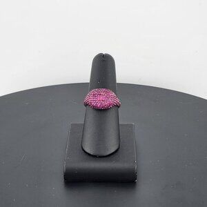 Crystal Purple: Sterling Silver Multi CZ Statement Ring